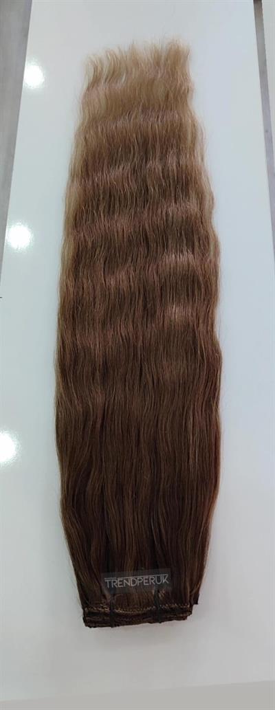 Gerçek Saç  Parçalı Çıtçıt Setler Dip Kumral Alt Küllü Kumral Ombreli Renk