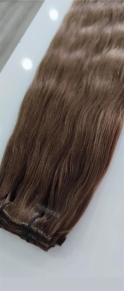 Gerçek Saç  Parçalı Çıtçıt Setler Dip Kumral Alt Küllü Kumral Ombreli Renk