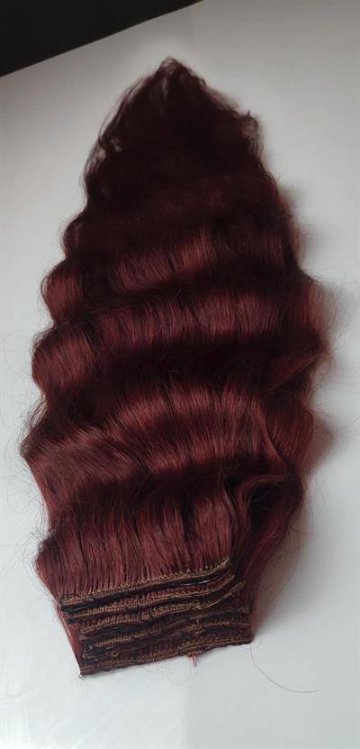 Gerçek Saç 8 Parça ÇıtçıtlarGerçek Saç koyu kızıl renk
