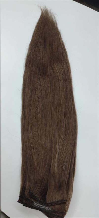 Gerçek Saç  Parçalı Çıtçıt Setler Küllü Kumral Renk