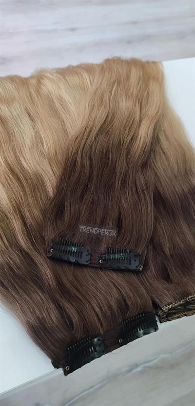 Gerçek Saç  Parçalı Çıtçıt Setler Küllü Kumral Küllü Sarı Renk