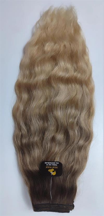 Gerçek Saç  Parçalı Çıtçıt Setler Ombreli / Kahve-Bal köpüğü Röfleli Renk