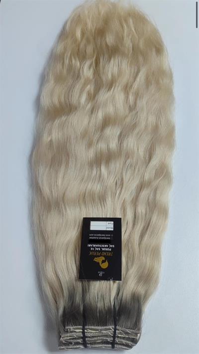 Gerçek Saç  Parçalı Çıtçıt Setler Platin Bebek kumralı Ombre Renk