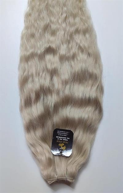 Gerçek Saç Tres 150 gr  70 cm Platin Renk