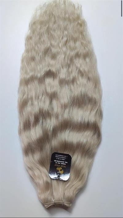 Gerçek Saç Tres 150 gr  70 cm Platin Renk
