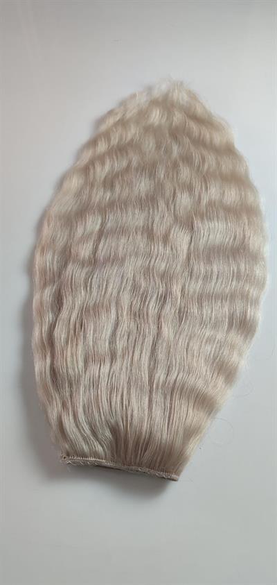 Yarımay + 2 Yan 65-70 cm Gerçek Saç Çıtçıt Soğuk Sarı Renk