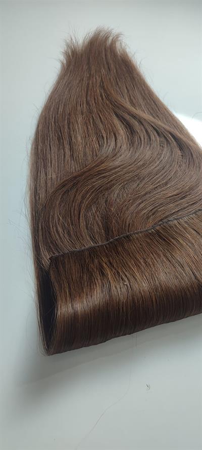 Yarımay + 2 Yan 65-70 cm Gerçek Saç Çıtçıt Kumral Renk