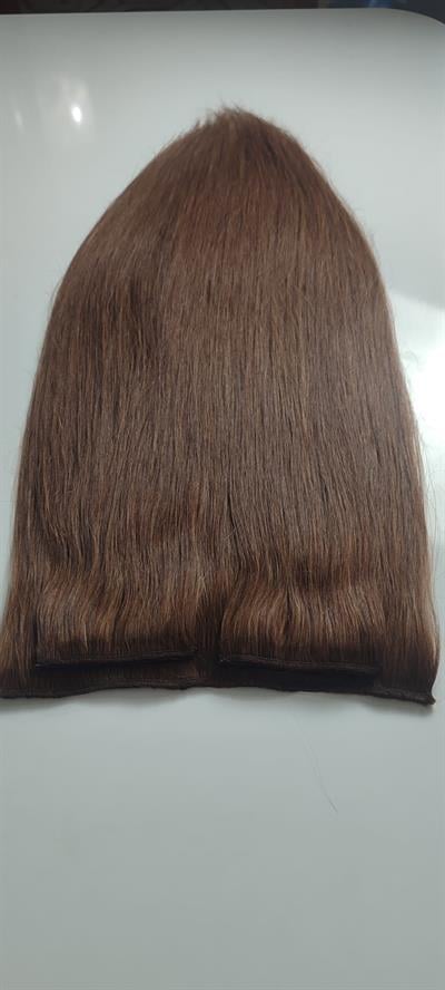 Yarımay + 2 Yan 65-70 cm Gerçek Saç Çıtçıt Kumral Renk