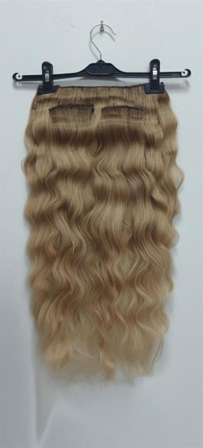 Yarımay + 2 Yan 65-70 cm Gerçek Saç Çıtçıt Kumral ombreli Röfleli Renk