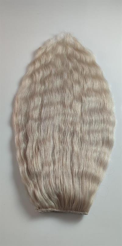 Yarımay + 2 Yan 65-70 cm Gerçek Saç Çıtçıt Soğuk Sarı Renk