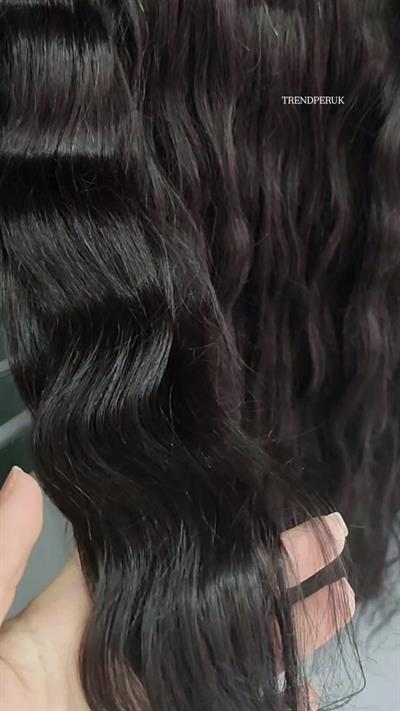 Yarımay + 2 Yan 65-70 cm Gerçek Saç Çıtçıt Naturel Renk