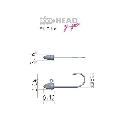 Fujin Rock-Head 6no Aji Game Jighead