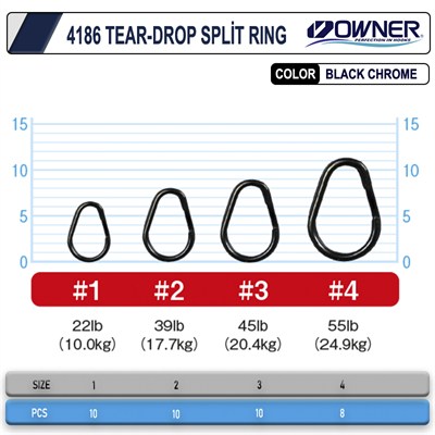 Owner 4186 Tear-Drop Split Ring
