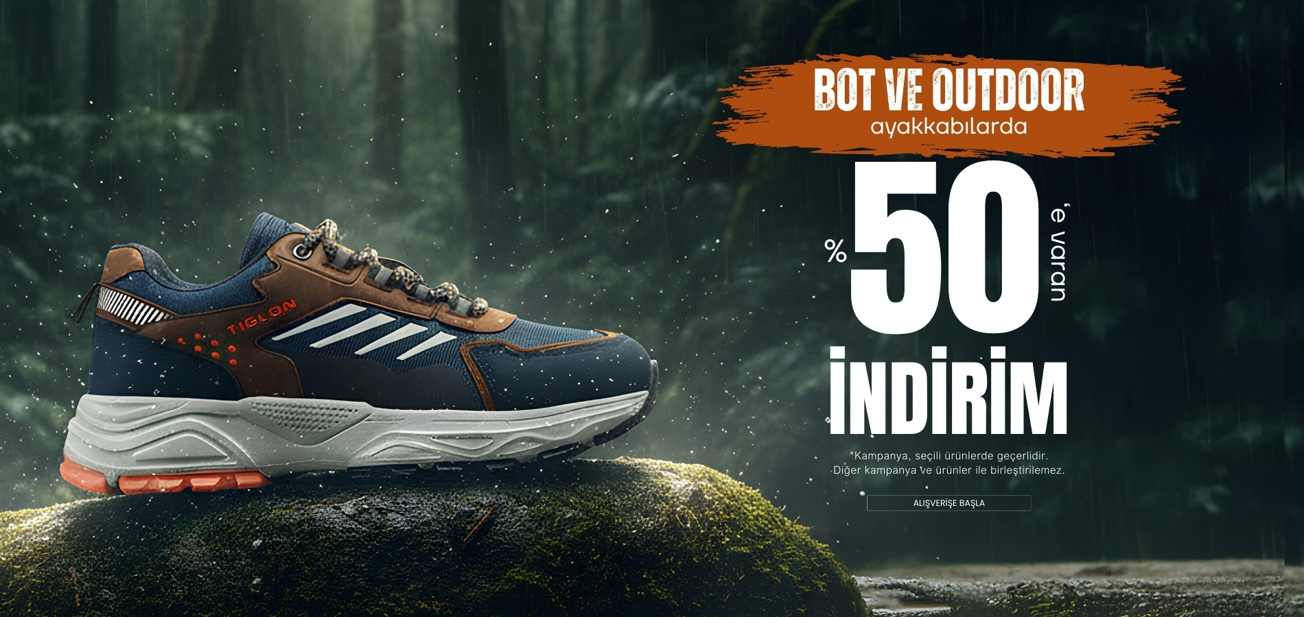 Tiglon Bot ve Outdoor %50'ye varan indirim