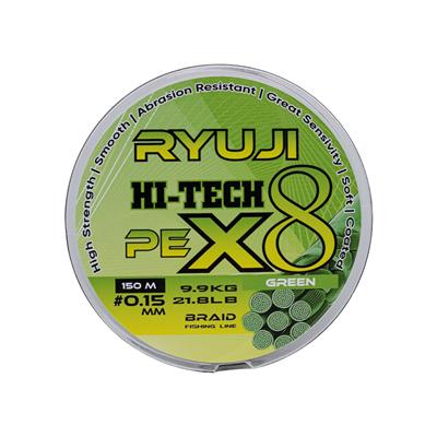 Ryuji Hi-Tech X8 150m 0.08mm Green İp Misina
