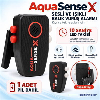 AquaSense X Sesli ve Işıklı Balık Vuruş Alarmı,  Zil & Fosfor & Alarm, ANCHOR