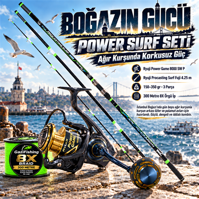 Boğazın Gücü Power Surf Seti - ProCas, Kurşun Arkası Olta Setleri, Ryuji