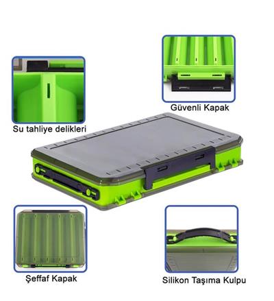 Çift Taraflı Maket Balık Kutusu 145 mm ( Turuncu)