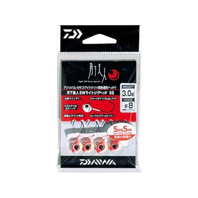 DAIWA GEKKABIJIN SW LIGHT JIG HEAD SS GLOW #10