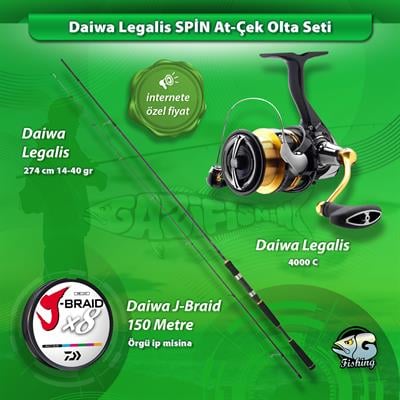Daiwa Legalis 2.74 - 14 -42 - Daiwa Legalis 4000 C Spin At Çek Olta Seti