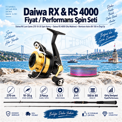 Daiwa RX & RS 4000 Fiyat Performans Spin Seti, Spin - At Çek Olta Setleri, Daiwa
