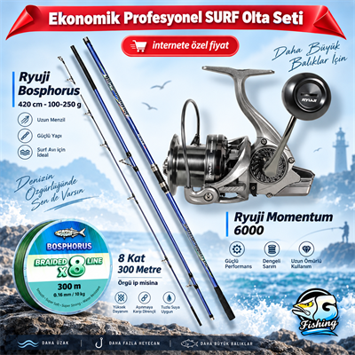 EKO / PRO 3 Parça Surf Casting Olta Seti, Surf Casting Olta Setleri, Gazi Fishing