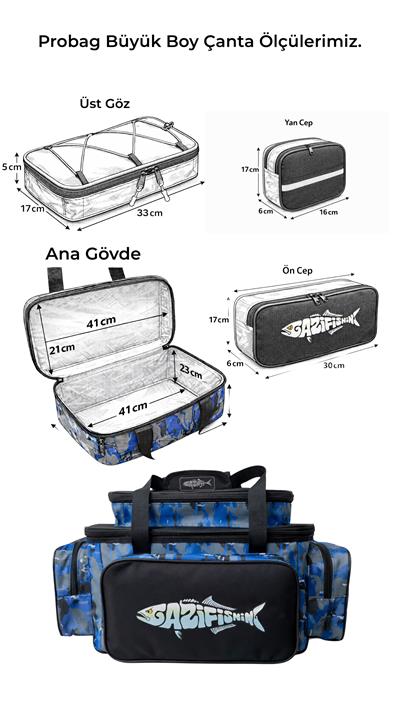 Gazi Fishing PROBAG Balıkçı Çantası ( BÜYÜK BOY )