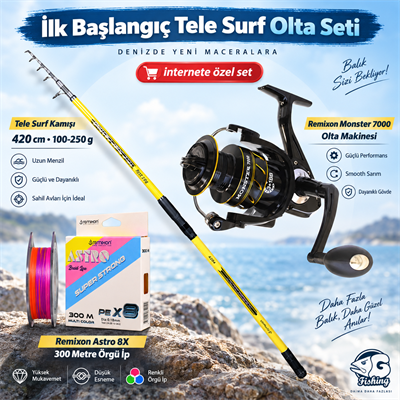 İlk Başlangıç Surf Casting Olta Seti ( 4-20 Teleskopik ), Surf Casting Olta Setleri, Gazi Fishing