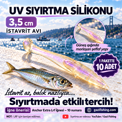 Moramor Morlaşan İstavrit Sıyırtma Silikonu 3.5 Cm, Silikonlar, Gazi Fishing