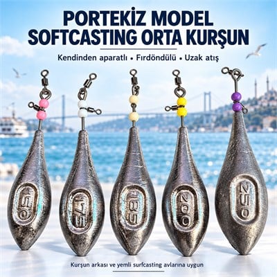 Portekiz Model Aparatlı Surfcasting Olta Kurşunu, Olta Kurşunları, Gazi Fishing