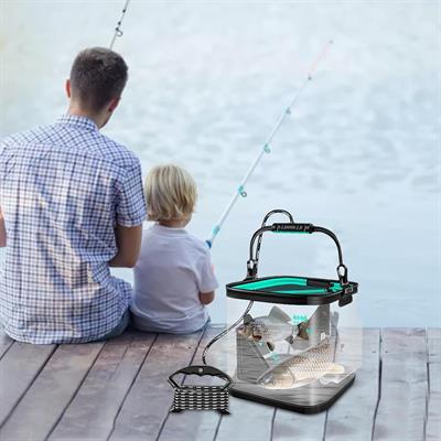 Şeffaf Katlanır GOVA - 12 LT Balıkçı Kovası ( Büyük Boy )