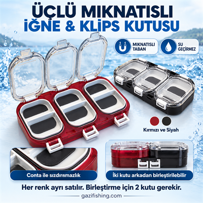 Üçlü Mıknatıslı İğne ve Klips Kutusu, Çantalar & Kutular, ANCHOR