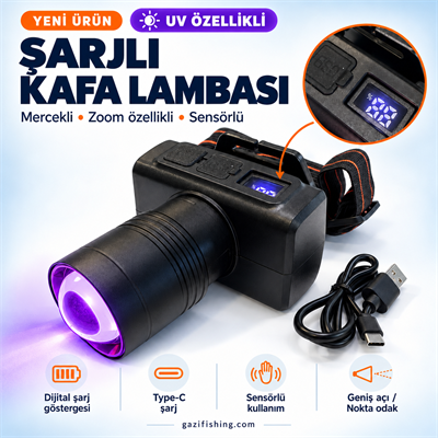 UV Sensörlü Mercekli Kafa Lambası D33, Kafa Lambaları, ANCHOR