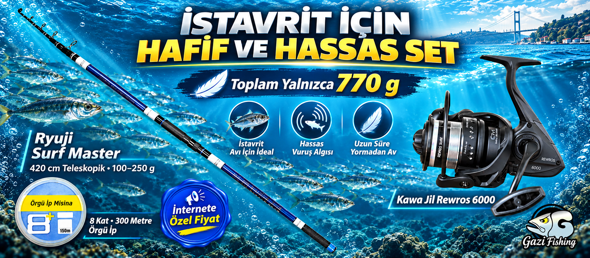 İstavrit Olta Seti