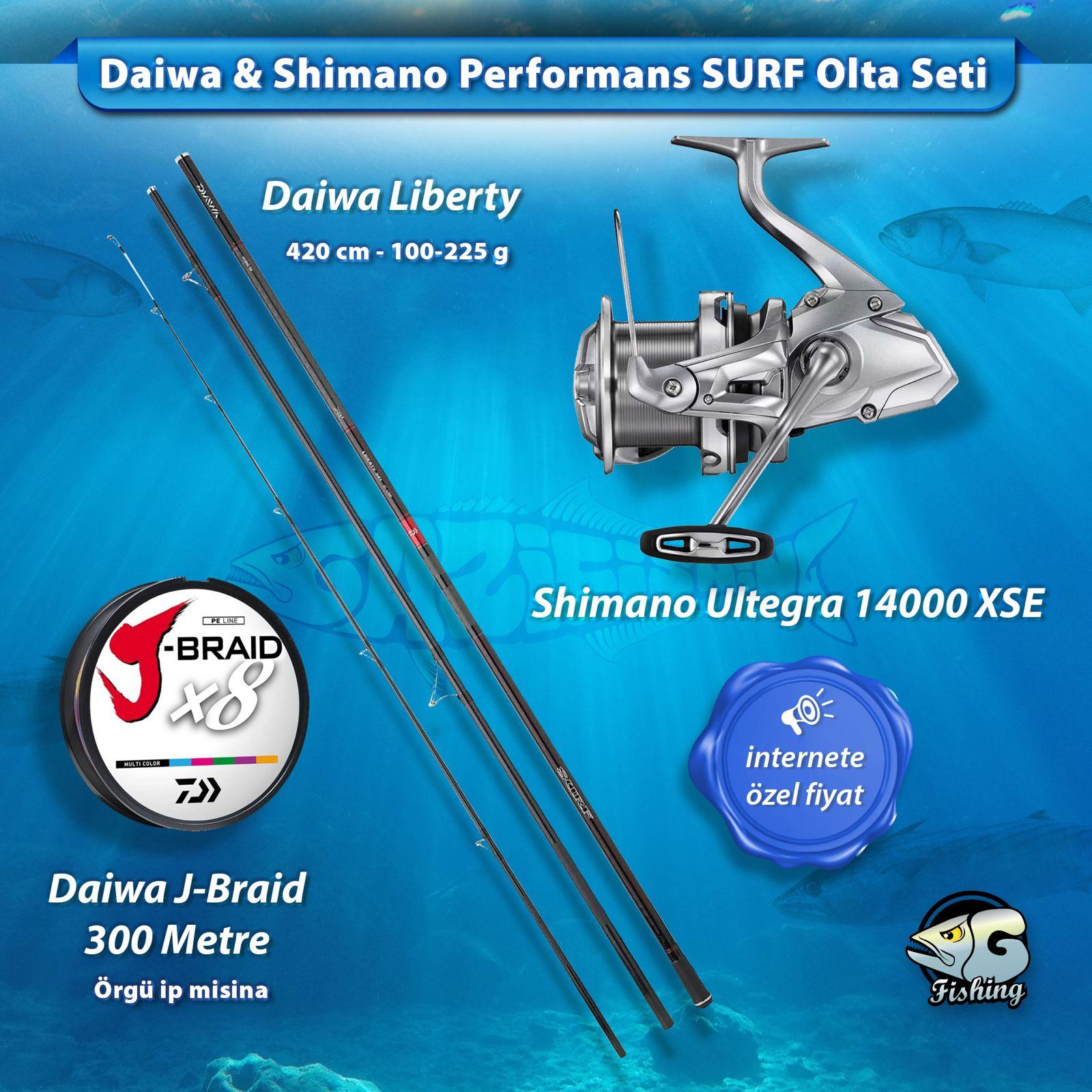 Daiwa Liberty HR 4.20 + Shimano Ultegra 14000 XSE Surf Olta Seti