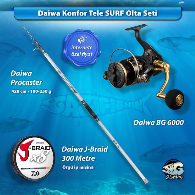 En Ucuz KONFOR - Daiwa Surf Casting Olta Seti ( 850 gr