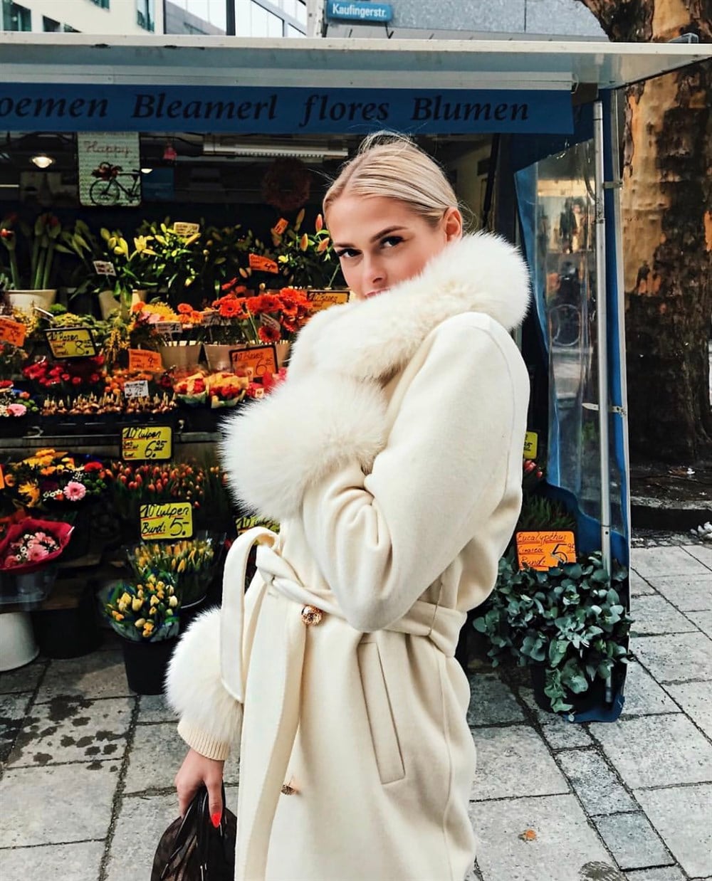 WOOL CASHMERE COAT CREAM
