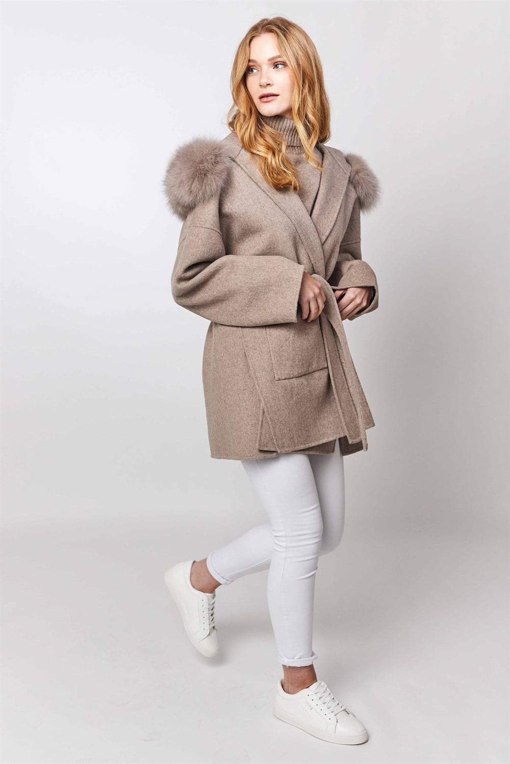 CAMEL RENK DERİ TAYT PANTOLON