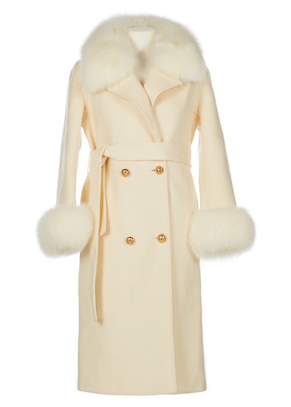 WOOL CASHMERE COAT CREAM