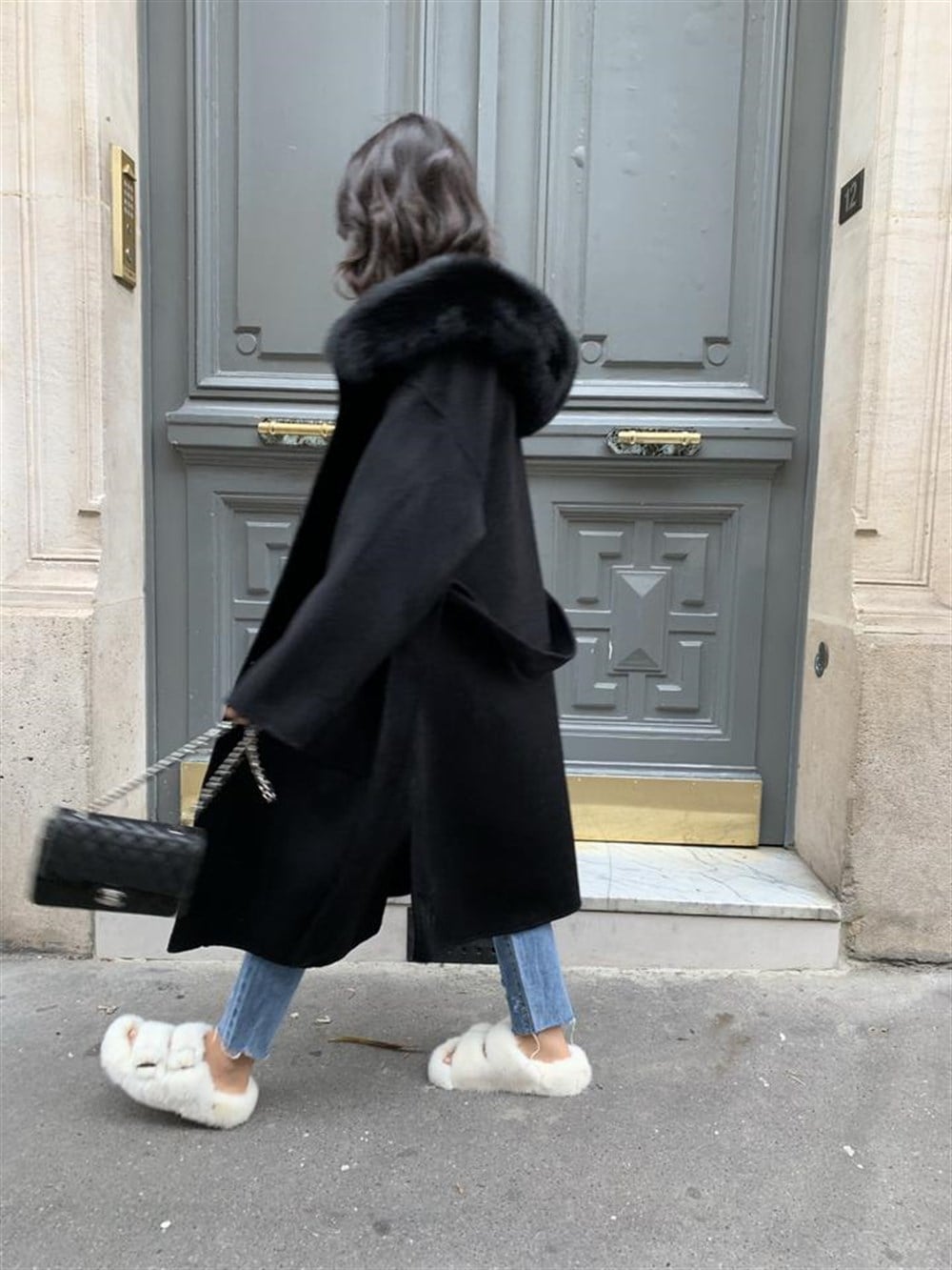 WOOL CASHMERE COAT MİDİ BLACK