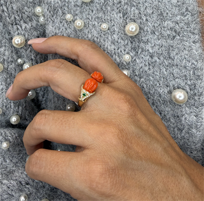 Orange Stone Ring