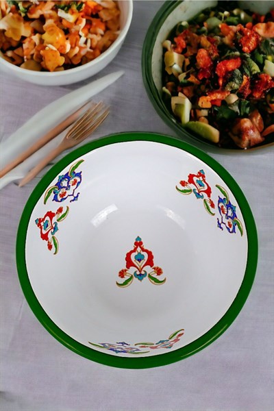 13 No Emaye Kase,  Tabak, Çeyiz, Çukur Tabak, Çorba Kase, Mama Tabağı 13 Cm