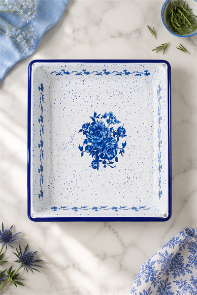27x30x5,5Cm 30 No Emaye Fırın Tepsi Dikdörtgen Tepsi 30 Cm