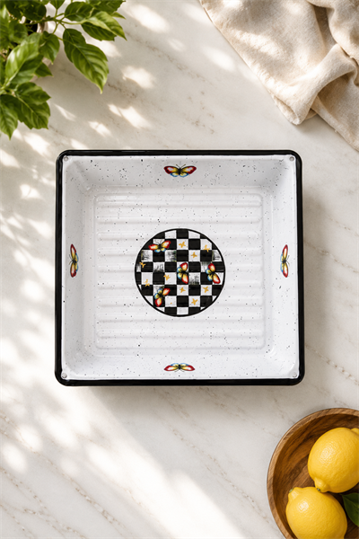 27x30x5,5Cm 30 No Emaye Fırın Tepsi Dikdörtgen Tepsi 30 Cm