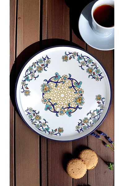 36 No beyaz Sunum Servis Tabağı Tepsisi Supla Pasta Tabağı Servis Tabağı Çeyiz Hediye ~ 36cm
