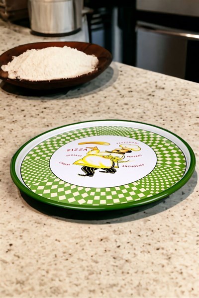 36 No Pizza Tabağı Tepsisi Supla Pasta Tabağı Servis Tabağı Fırın Tepsisi 36cm