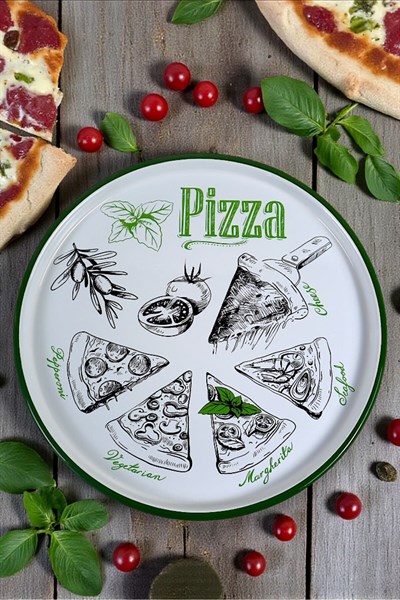 36 No Pizza Tabağı Tepsisi Supla Pasta Tabağı Servis Tabağı.fırın Tepsi 36cm