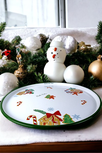 36 No Sunum Servis Tabağı Tepsisi Supla Pasta Tabağı Servis Tabağı Çeyiz Hediye ~ 36cm