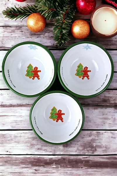 3lü13 No Emaye Kase,  Tabak, Çeyiz, Çukur Tabak, Çorba Kase, Mama Tabağı, Yılbaşı, Hediye 13 Cm