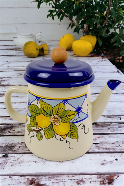 Emaye Demlik, Bitki Çayı Demliği, Çeyiz, Hediye 1 Litre